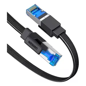 Câble Ethernet Cat 8 Ugreen 5M plat blindé RJ45 noir en nylon tressé, conducteur en cuivre pur, bande passante 2 GHz pour réseau informatique - Product Image 5