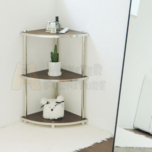 UrbanSteel Series <b>Shelves</b> Reversible White Walnut Boards <b>Stainless</b> <b>Steel</b> Frame Rust Resistant Smooth Rounded Corners Silver - Product Image 4