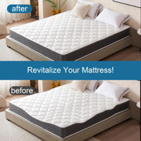Revitalisez votre matelas : surmatelas en mousse à mémoire de forme haute densité avec gel rafraîchissant pour la maison, le dortoir, le lit – Soutien au sommeil, toutes tailles