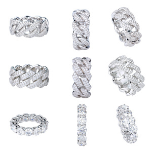 Anelli Personalizzabili Xingyuegems in <span class=keywords><strong>Argento</strong></span> <span class=keywords><strong>925</strong></span> <span class=keywords><strong>e</strong></span> Placcati Oro con Moissanite, Anelli Cubani <span class=keywords><strong>e</strong></span> Tennis alla Moda per Matrimoni <span class=keywords><strong>e</strong></span> Regali - Product Image 6