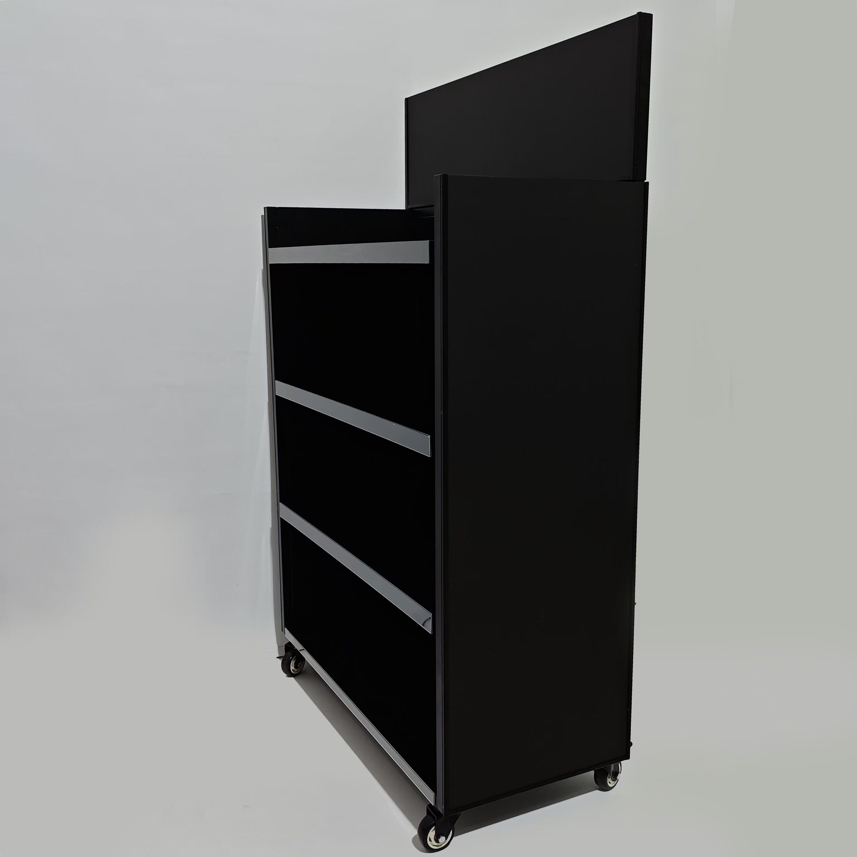 Hardware Tools Display Stand Heavy Duty 4 Tiers Metal Display Racks Detachable Floor Stand Shelf with Caster for Repair Shop — view 4
