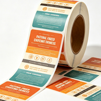 Étiquettes personnalisées écologiques imperméables en rouleau, autocollants adhésifs pour produits cosmétiques, compléments alimentaires, produits ménagers, faux cils UV