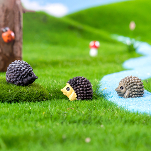 Penjualan langsung pabrik figur kartun hewan DIY kerajinan Resin dekorasi landak Mini untuk ornamen Bonsai rumah taman Desktop - Product Image 4