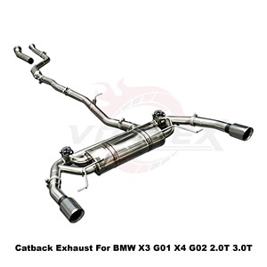Sistema de Escape Catback con Válvulas Vortex SS304 para BMW X3 G01 X4 G02 2.0T 3.0T B48 B58 2019-2024, Kit de Sistemas de Ajuste de Ajuste Directo - Product Image 2