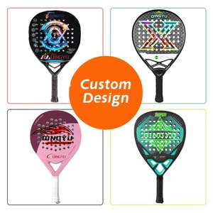 Raquette de paddle-tennis de plage portable de qualité supérieure personnalisée, 12K 18K carbone diamant, forme de larme, bandes de rotation, raquette de paddle-tennis - Product Image 4