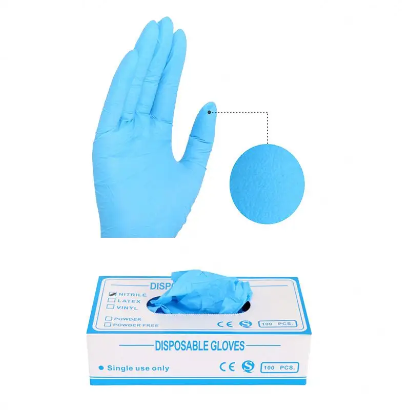 Commercio all'ingrosso di guanti in Nitrile e senza polvere guanti medici in nitrile guanti da visita medica in nitrile