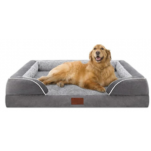 Sang trọng siêu mềm thoải mái giường vật nuôi có thể tháo rời Chenille vải Bìa Non-Slip chỉnh hình con chó đi văng giường - Product Image 1