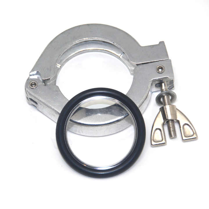 KF16-KKF50 Vacuum Fitting Single Pin Clamp Center Ring O-Ring (FKM/NBR ...