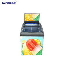 Mini-congélateur de comptoir pour crèmes glacées - Réfrigérateur et congélateur commercial compact à refroidissement par air pour la présentation de boissons