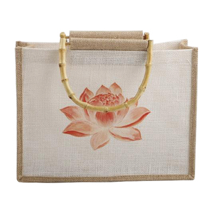 <span class=keywords><strong>Sac</strong></span> fourre-tout en toile de jute écologique réutilisable pour <span class=keywords><strong>femme</strong></span>, imprimé sur mesure, vente en gros à prix abordable - Product Image 6