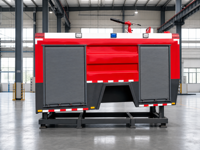 Camion de pompiers à mousse de 5 tonnes, capacité 3200L eau, 1600L mousse, réservoir en acier au carbone et acier inoxydable, pompe CB10/30 30L/s, lance de lutte contre l'incendie PL8/24