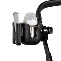 Porte-gobelet noir en plastique 2 en 1 pour bicyclette et poussette de bébé Nouveaux accessoires de produit