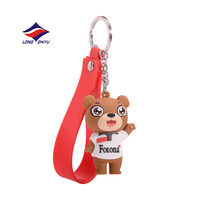 Longzhiyu, 20 ans d'expérience OEM, usine de porte-clés 3D en PVC et caoutchouc personnalisés, pendentif créatif de dessin animé pour la promotion de la marque