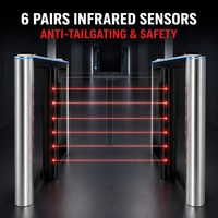 50000 Users Capacity Face Recognition Speed Barrier Gate 0.2s Fast Android Turnstile Pedestrian Access Control Security System