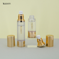 Nouveau produit logo personnalisé 15ml 30ml 50ml 100ml fabricant or aluminium vide bouteille pompe sans air pour récipient cosmétique