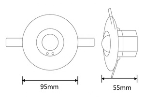 مستشعر إشغال الميكروويف مثبت على السقف بجهد تدفق 40A-! V/AC 40A - Product Image 6