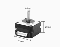 Kit moteur pas à pas Nema 14, 1,8 degré, 42 mm, 2 phases, 4 fils, hybride, pour imprimante 3D, machine de gravure CNC, DC 12V/24V, 0,4-1,2 kW