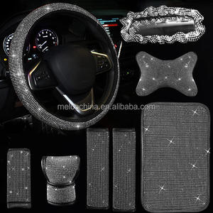 MELCO A1 Modèle Rose PU Cuir Volant Couverture Auto Accessoires pour Femmes avec Diamant Design - Product Image 4