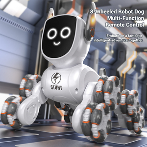 EPT 2.4G Rc 8 Wheel Multifunctional <strong>Robot</strong> Dog Stunt Animals Remort Crentol Car Toys with Light and Music - Product Image 1