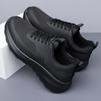 Sneakers en gros sans marque, chaussures de sport noires tendance pour hommes, vente directe d'usine, disponible en gros