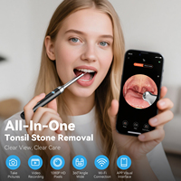 Appareil électronique de soins bucco-dentaires domestiques, extracteur de calculs amygdaliens par aspiration, fonctionnant sur piles