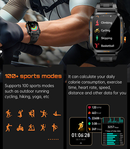 KT89 3ATM IP68 impermeabile da esterno robusto orologio intelligente da uomo 880 MAh batteria torcia elettrica BT chiamata GPS <span class=keywords><strong>Smartwatch</strong></span> per <span class=keywords><strong>Android</strong></span> <span class=keywords><strong>IOS</strong></span> - Product Image 2