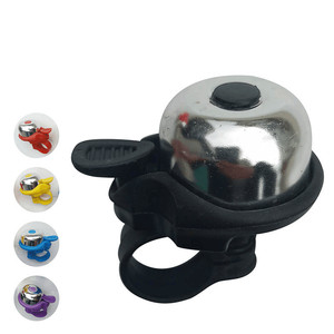 Mini Timbre de Bicicleta, Timbre de Pulgar de Aluminio y Plástico, Sonido Fuerte, Negro, Rojo, Azul, Morado, Amarillo, con Brillantina, Bocina para Bicicleta - Product Image 1