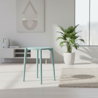 Tabouret en plastique moderne nordique, simple et durable, pour salle à manger, balcon, hôtel, cuisine, extérieur, gîte et usage domestique
