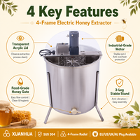 Extracteur de miel en acier inoxydable, séparateur centrifuge électrique pour l'apiculture et la récolte du miel