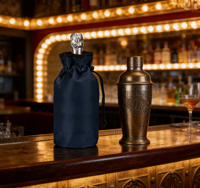 Pochette réutilisable en tissu avec cordon de serrage pour bouteille de vin, champagne et spiritueux, idéale pour la présentation