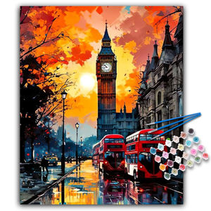 Europa città paesaggi DIY pittura a olio digitale <span class=keywords><strong>Kit</strong></span> <span class=keywords><strong>per</strong></span> adulti pittura acrilica <span class=keywords><strong>su</strong></span> <span class=keywords><strong>tela</strong></span> incorniciato fiore paesaggio marino da numeri - Product Image 1