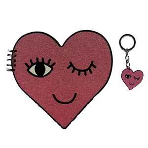 Shape Sprial Máy Ảnh Tim Flamingo Glitter Cuốn Sách Cho Cô Gái Trẻ Em Trẻ Mới Biết Đi Sinh Nhật Favor Xoắn Ốc Notepads Máy Tính Xách Tay - Product Image 4