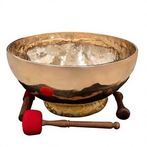 ขันเสียงสเตนเลสสตีลรักษ์โลกสวยงาม ทำด้วยมือจากทิเบต เสียงธรรมชาติผ่อนคลาย สำหรับการทำสมาธิ โยคะ การบำบัดด้วยเสียง และการฝึกฝนเสียงที่ยาวนาน - Product Image 1