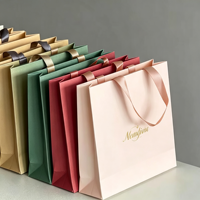 Sac de shopping robuste en carton ivoire recyclable avec logo personnalisé, capacité de charge de 6 à 9 kg, pour l'emballage de chaussures et de vêtements