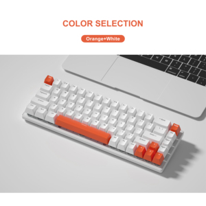 Hotswap RGB Bàn phím cơ khí 3 chế độ kết nối đầy đủ phím chống bóng mờ hai màu Keycaps 68 phím Sản phẩm mới - Product Image 2