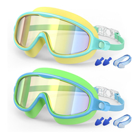 Lunettes de natation YL600A pour enfants, vision large, étanches, joint en silicone, boucle à un clic, sans tiraillement des cheveux, pour les 3 à 16 ans