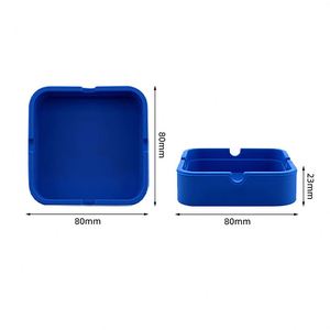 Cendrier carré en silicone personnalisé, résistant à la chaleur, pour la maison, les fêtes et les bars, cendrier en silicone pour cigarettes - Product Image 2