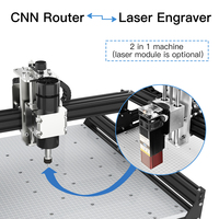 Máquina CNC 4540 de 3 Ejes con Eje de Aluminio de 500W, Fresadora y Grabadora de Metal, Router CNC de Escritorio Pequeño para Madera
