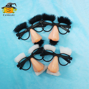 Pankasi - Gafas divertidas con nariz y cejas grandes, accesorios de disfraz de plástico para Halloween, broma del 1 de abril, unisex - Product Image 3