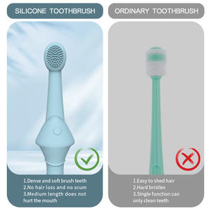 Material Seguro e Macio Feito Anti-Tártaro Silicone Pet <span class=keywords><strong>Toothbrush</strong></span> para Gatos e Cães Limpeza Oral em Casa - Product Image 3