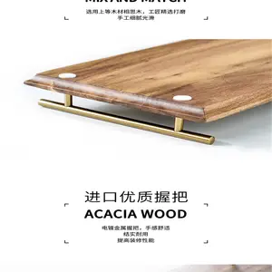 Acacia Square Wooden plate custom wood Serving Tray as Fruit Salad PlatterPerfect for Party