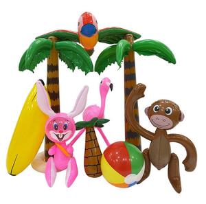 Décorations de fête amusantes pour l'été, la piscine et la plage, palmiers gonflables, flamants roses, bananes, ballons de plage, jouets de piscine en forme de perroquet - Product Image 3