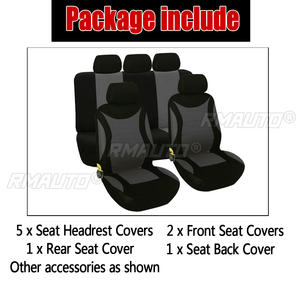 Juego de 9 Fundas Universales de Poliéster para Asientos de Auto, Protectoras para Sillas de Vehículos, Camionetas y Taxis - Product Image 4