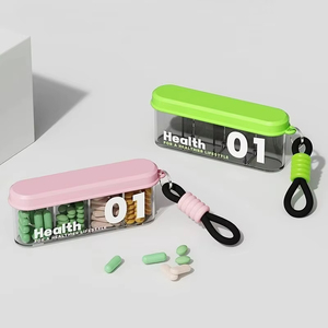 Wholesale Home Medicine Box Portable <b>Small</b> Eco-Friendly Foldable Plastic Packaging Mini Storage Seven Days Week Divided - Product Image 1