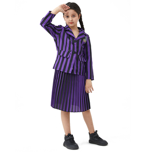 Jupe d'uniforme scolaire Wednesday Addams de la famille XJ <span class=keywords><strong>Adams</strong></span>, robe de performance cosplay - Product Image 3