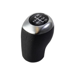 Pomo de palanca de cambios mate de 5 y 6 velocidades para coche moderno, diseño ergonómico de cuero para vehículos con transmisión manual - Product Image 1