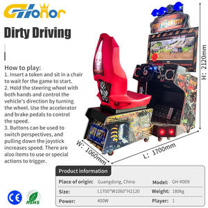 Machine de jeu d'arcade à pièces de monnaie, Machine de jeu de conduite sale, simulateur de voiture vidéo 3d, Machine de jeu de course - Product Image 6