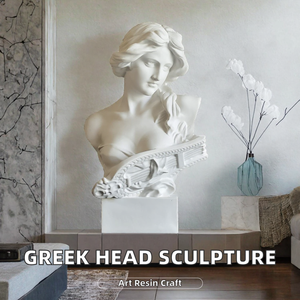 Sculpture d'art européenne Meiyu, peinte à la main, décoration de chambre, souvenir grec ancien, en résine, forme animale, thème religieux et d'amour - Product Image 2