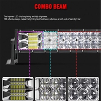 Maidsail Barre lumineuse LED incurvée 12V/24V 22/32/42/52 pouces, faisceau combiné spot et large, 2 rangées de feux de travail pour voitures, nouvelle lampe automobile