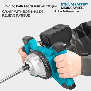 Mélangeur portatif personnalisé à batterie lithium 18-21V 4,8kg pour perçage, mélange de terre, de glace, de ciment, de béton et de poudre - Product Image 3